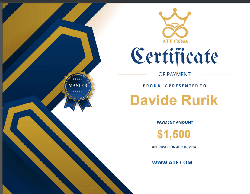 Payout certifikát